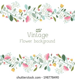 retro flower background concept. Vector illustration