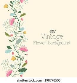 retro flower background concept. Vector illustration