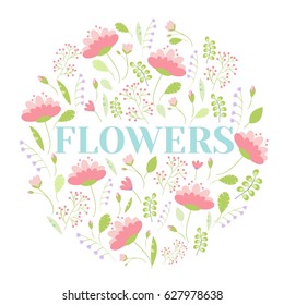 retro flower background concept. Vector illustration