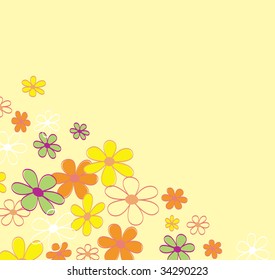 Retro flower background texture. Retro flower design. Vector Illustration | easy to resize and change colors.