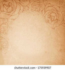 Retro flower background. Vector illustration