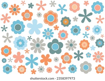 fondo de flor retro, ilustración vectorial