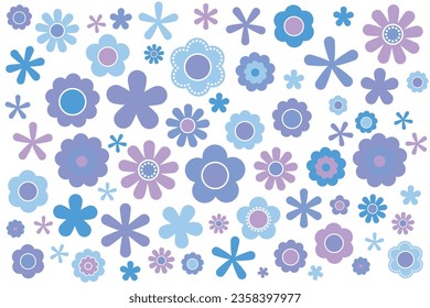 retro flower background, vector illustration