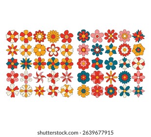 Retro Flower Daisy Groovy 70s