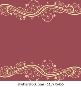 Retro flower decoration vector