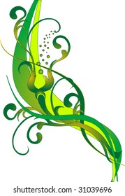 retro flower design element
