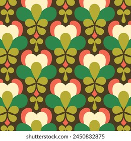 retro flower design in fabric, wallpaper and textures