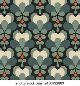 retro flower design in fabric, wallpaper and textures
