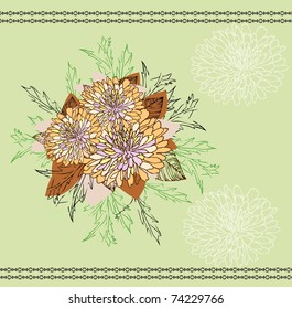 RETRO FLOWER PAINTED