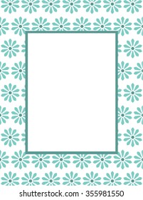 Retro Flower Petal Frame and Invitation Template