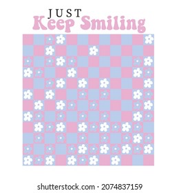 retro flower print. vintage placement print for tee