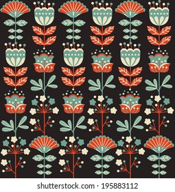 Retro Flower Seamless Flower
