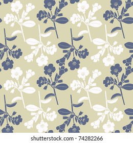 retro flower seamless pattern