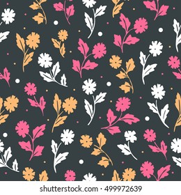 retro flower seamless pattern background concept. Vector illustration