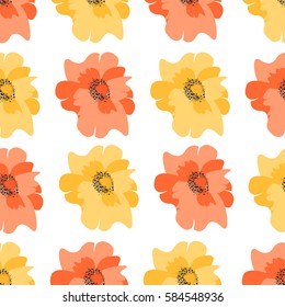 retro flower seamless pattern background. Vector illustration