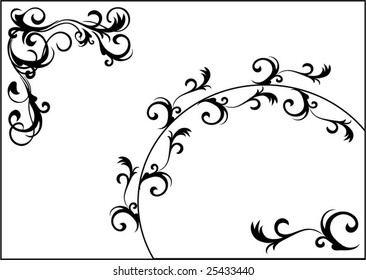 retro flower silhouette