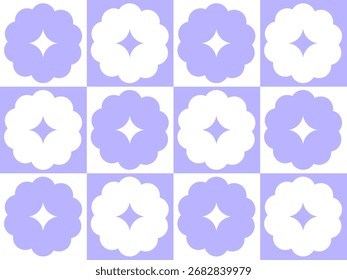 Repetición sin fisuras de azulejo de flor retro