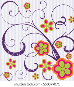 retro flower vertical banners concept. Vector illustration design 