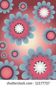 retro flowers