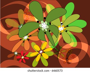 retro flowers