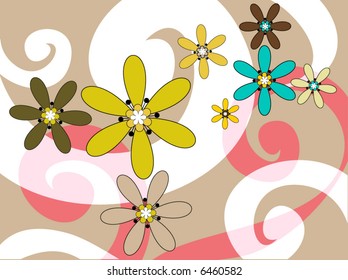 retro flowers