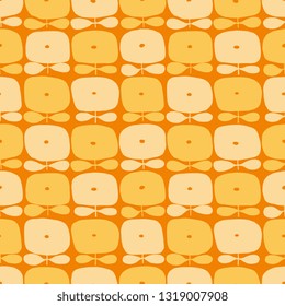Retro flowers background. Seamless pattern.Vector.