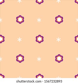Retro flowers seamless pattern design. Can use for print, template, fabric, presentation, textile, banner, poster, wallpaper