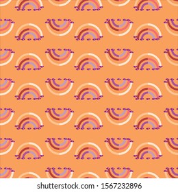 Retro flowers seamless pattern design. Can use for print, template, fabric, presentation, textile, banner, poster, wallpaper