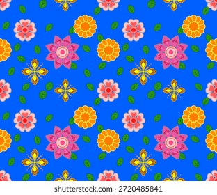 Retro flowers seamless patterns collection for nursery textile prints, apparel, wallpaper, bedding, stationery, wrapping paper, digital paper, backgrounds. Spring theme