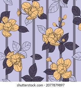 Retro-Blumen und -Streifen - nahtlose Vektorwiederholmuster
Farben sind austauschbar, verwenden sie für Umhüllungen, Gewebe, Verpackungen und andere Druck- und Designprojekte