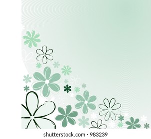 Retro flowers - vector