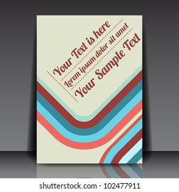Retro Flyer Vector Background - EPS10 Design