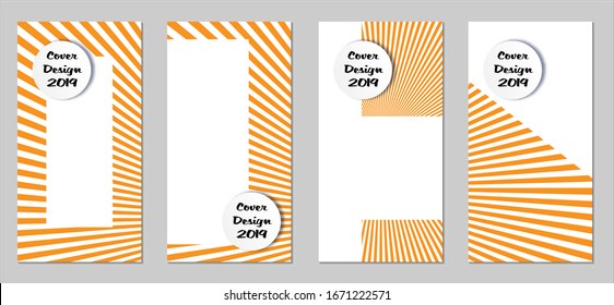 Retro Flyers. Set of Vintage Colorful Posters with Fun Elements, Colorful Dots, Lines and Circles with White Form for Text. Blue, Gray Design for Sale Brochures. Sale Ads.