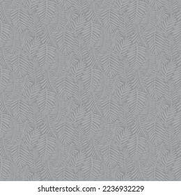 retro foliage lineart wallpaper. vector seamless pattern in dusty tones