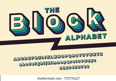 Retro Font 90's, 80's with colorful layers and VHS effect. Vector abc alphabet