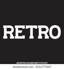 Vector de tipografía de alfabeto retro
