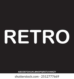 vetor de tipo alfabético de fonte retrô