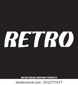 vetor de tipo alfabético de fonte retrô