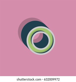 Retro font character from a typeset, vector illustration