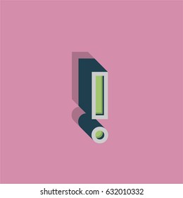 Retro font character from a typeset, vector illustration