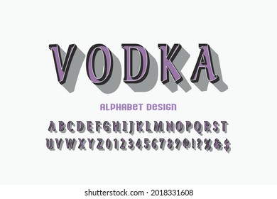 fuente retro, fondo de estilo oscuro, diseño de vector alfabético