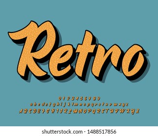 Retro font effect with rich texture