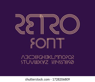 Retro font set in vector format
