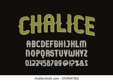 retro font, typeface design, yellow and black vector background