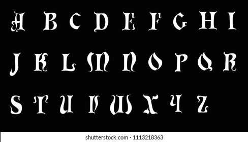 Retro Font -  Victorian font - Gothic Alphabet 