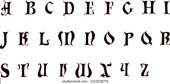 Retro Font -  Victorian font - Gothic Alphabet 
