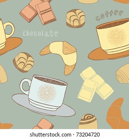 retro food seamless pattern