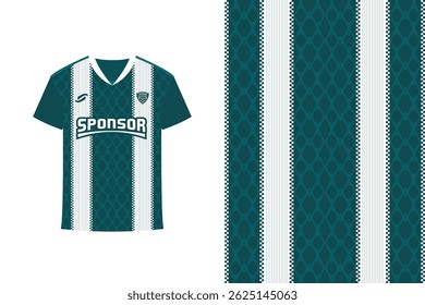 Retro Football Jersey Design with green and white color