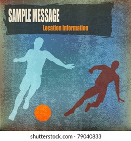 Retro Football Vector Flyer for a Soccer Club or Match