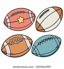 retro football vector illustrator .